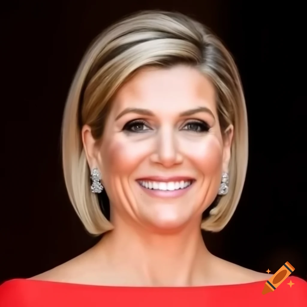 Queen Maxima's hairstyle featuring short tight curls
