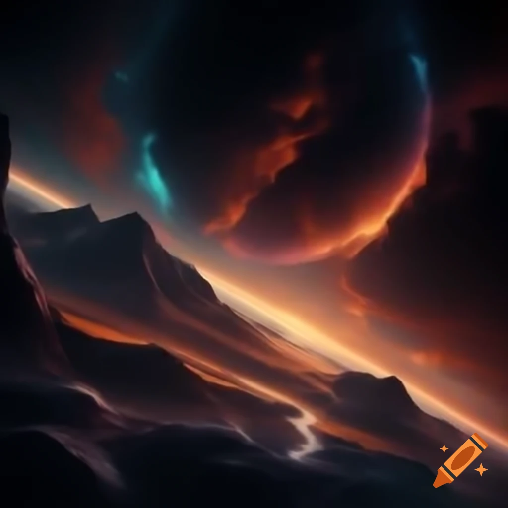 Abstract landscape from another dimension, lifeless scene