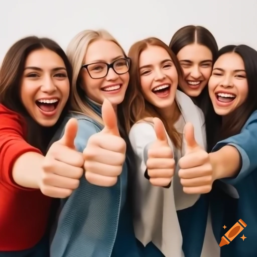 Ladies expressing gratitude for channel support with YouTube logo and thumbs up