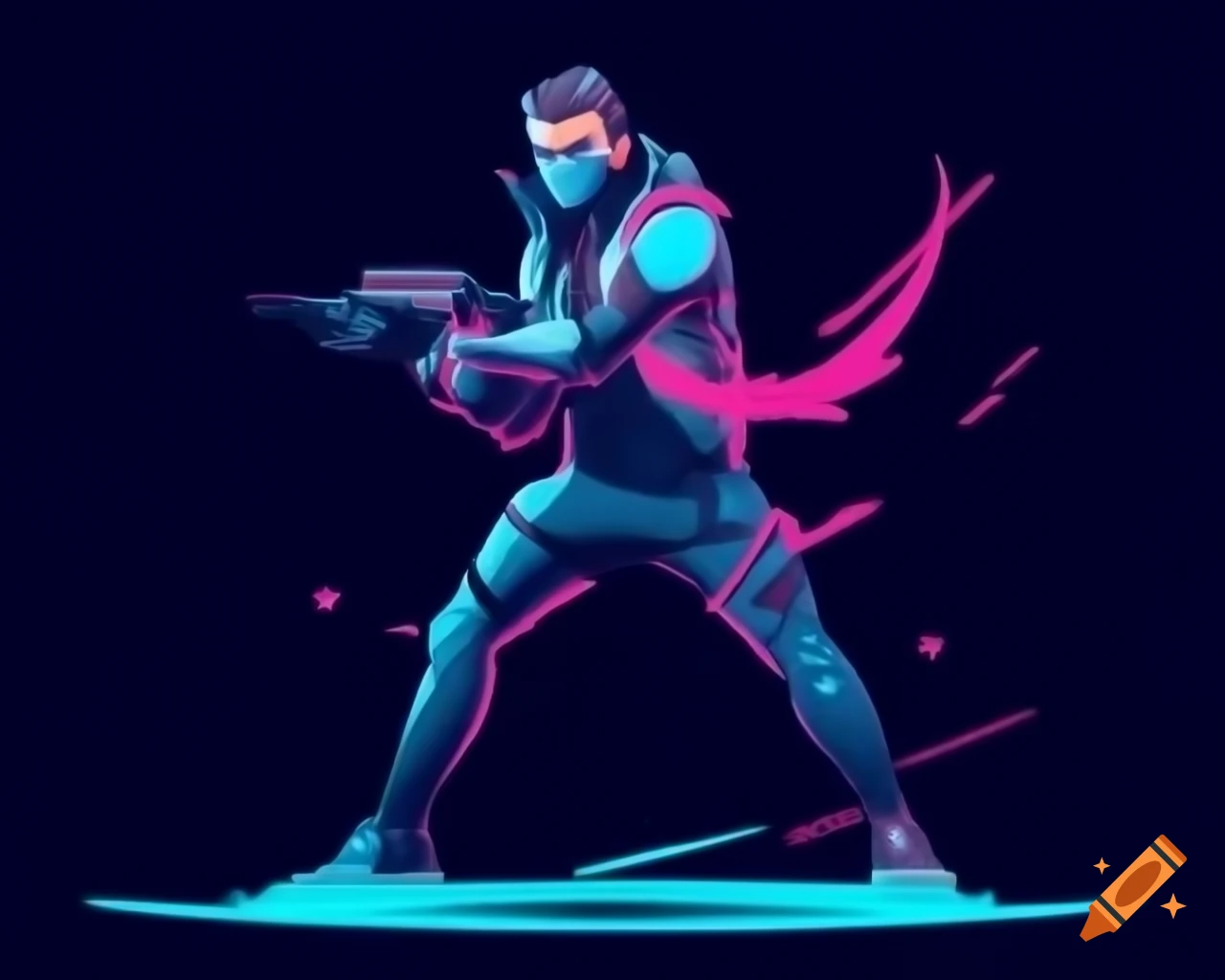 Valorant agent Iso in action pose using kinetic abilities for YouTube live stream thumbnail