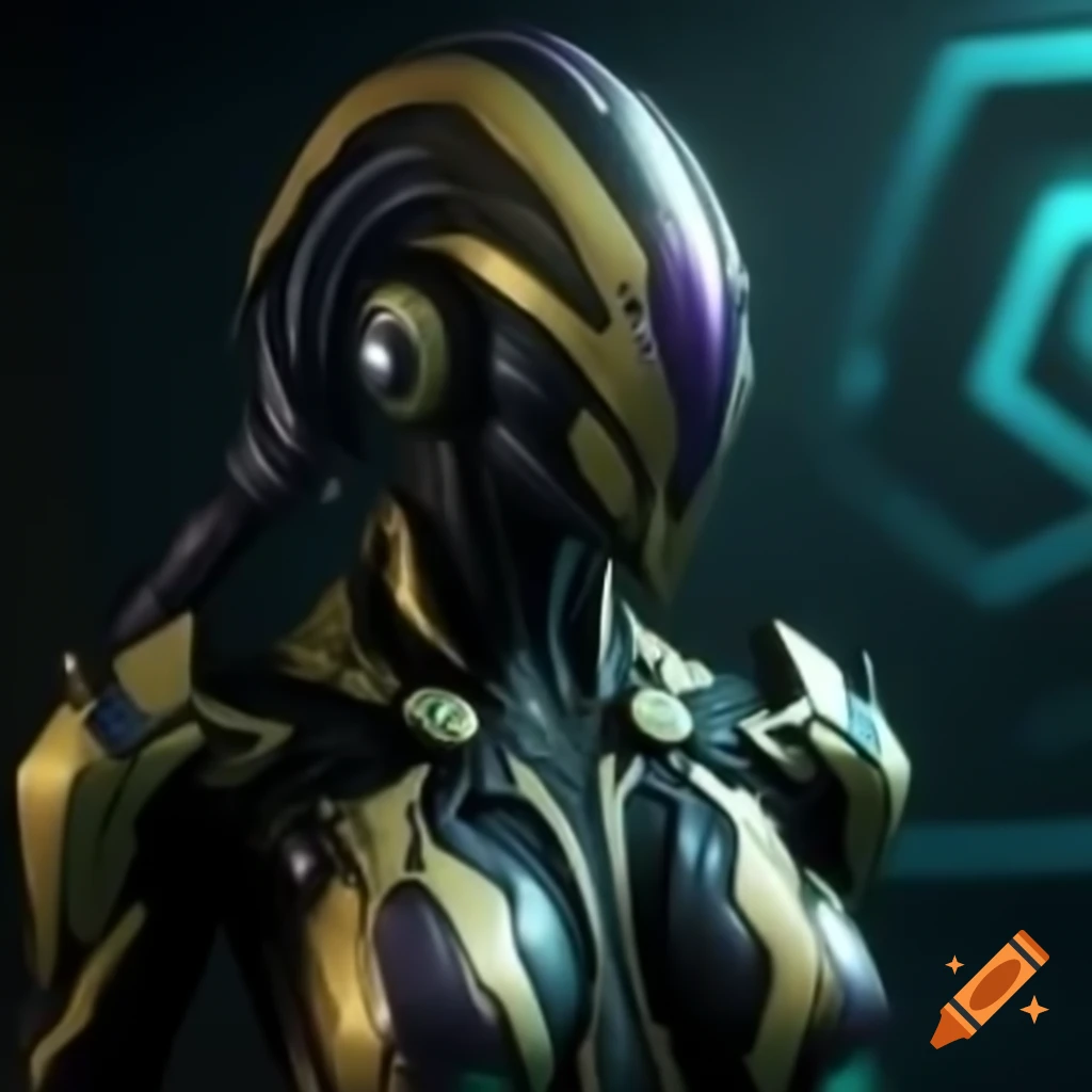 Futuristic female character in metallic armor inspired by sci-fi aesthetics