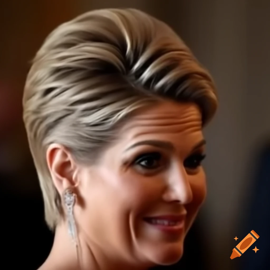 Queen Maxima s Dramatic Transformation With Short Tight Curls On Craiyon