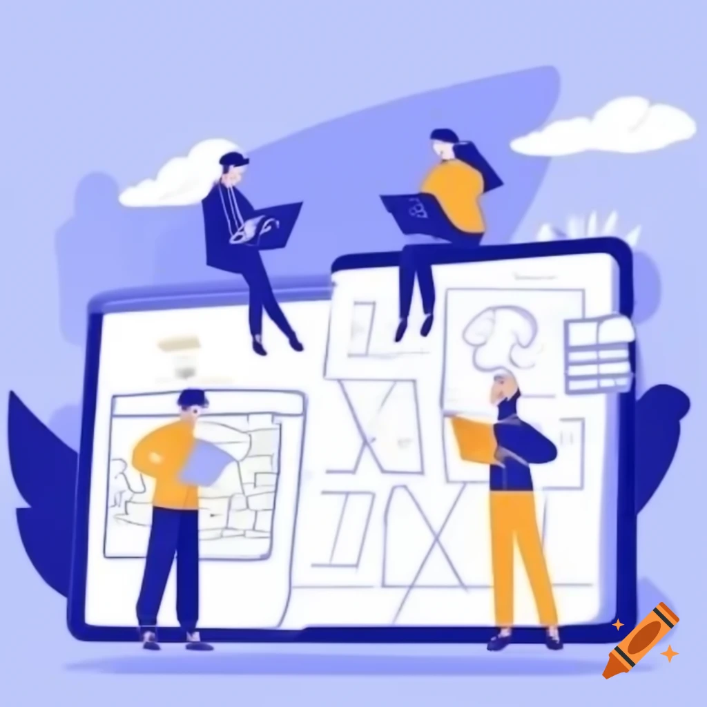 Three developers collaborating on a project plan