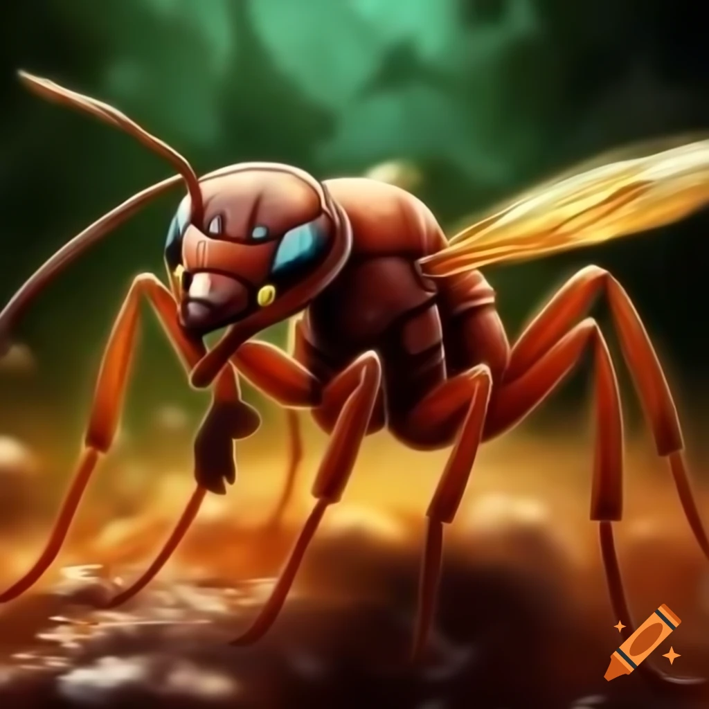 Ant fighter engaged in battle