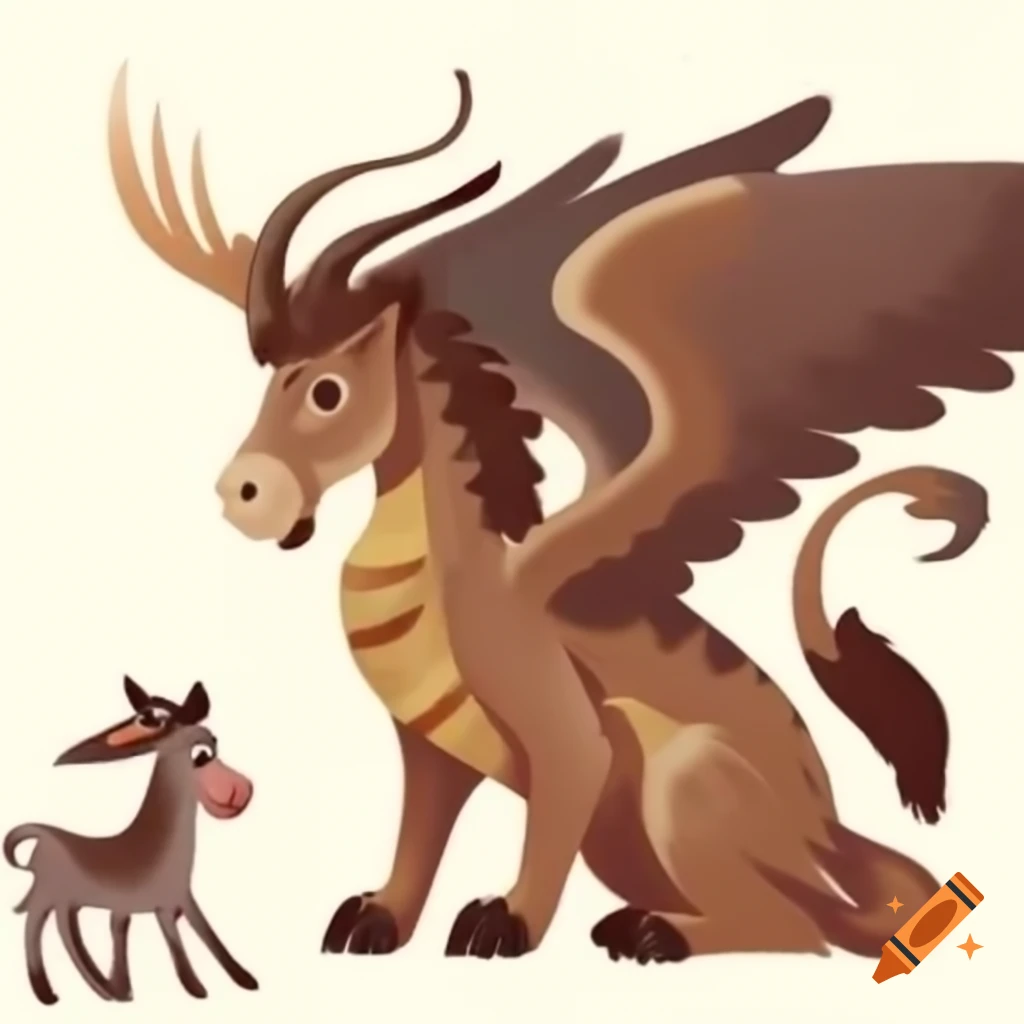 Chimera combining gryphon and donkey features