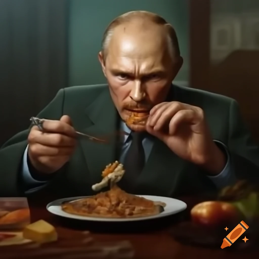 Satirical depiction of Lenin and Putin