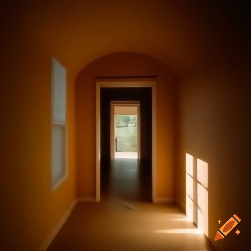 Warmly lit interior of an average American home