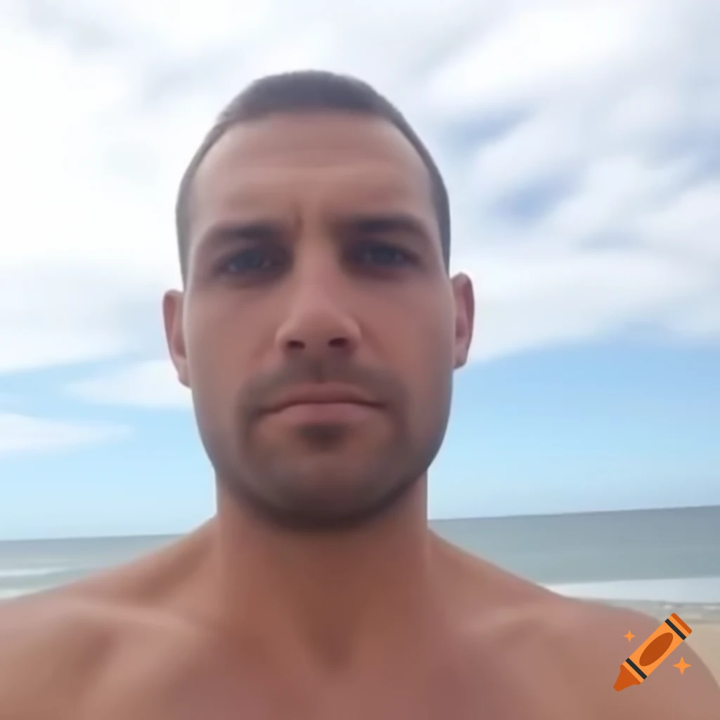 Beach selfie of a man