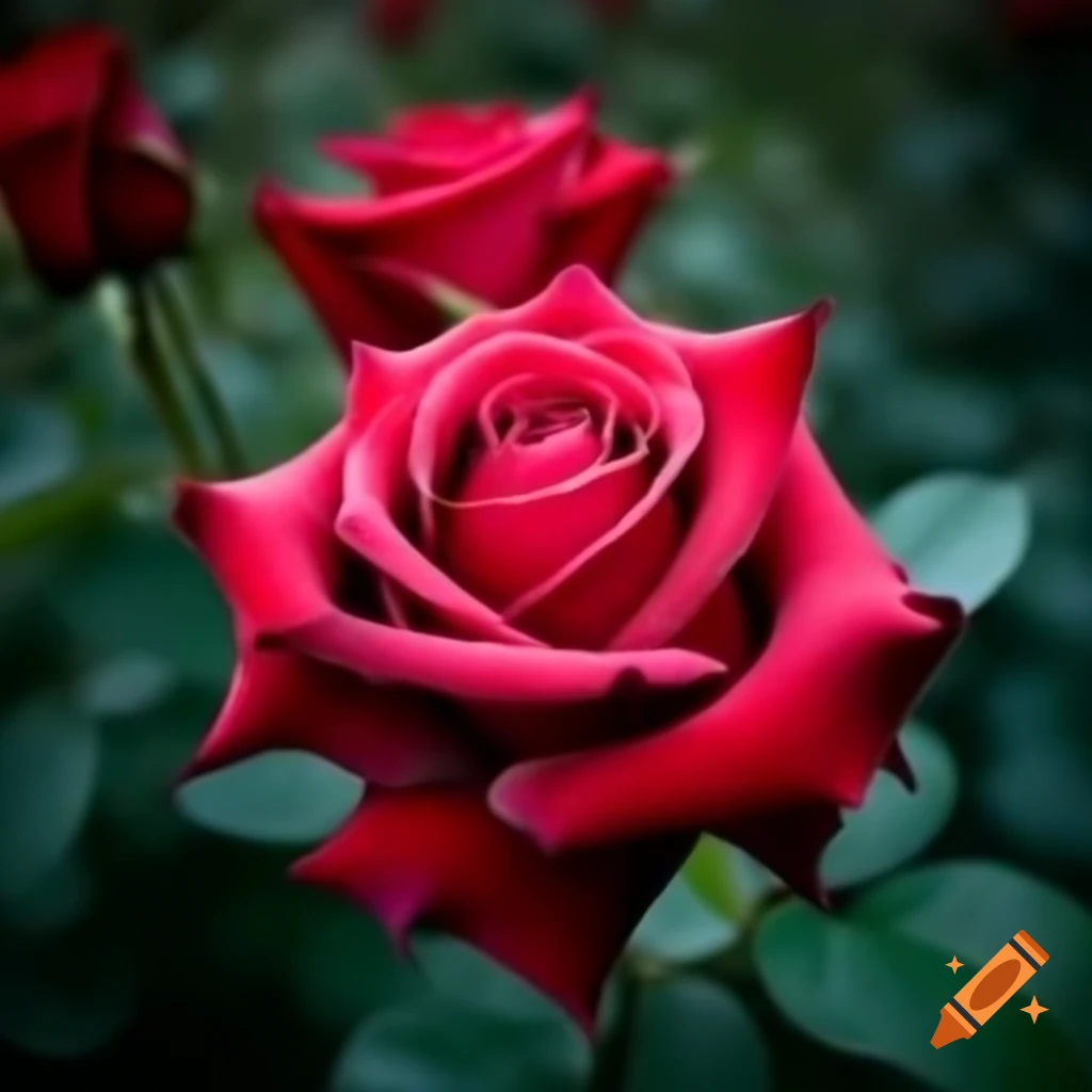 Beautiful arrangement of rose flowers
