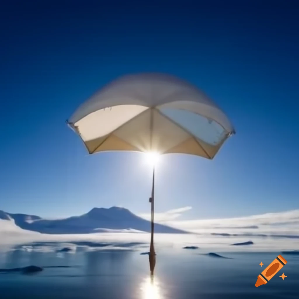 Gigantic umbrella in sunny Antarctica