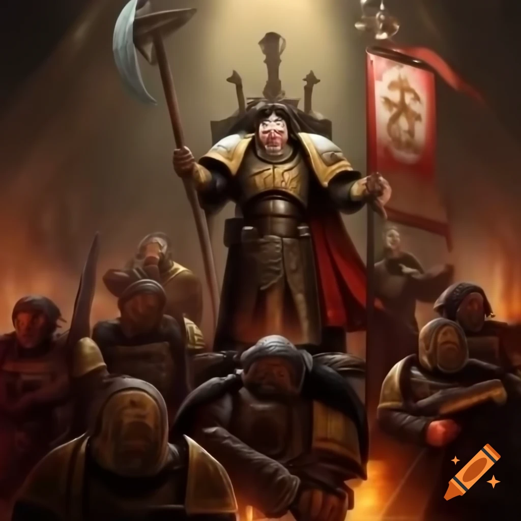 Small troop of soldiers from Ubersreik in the Warhammer universe