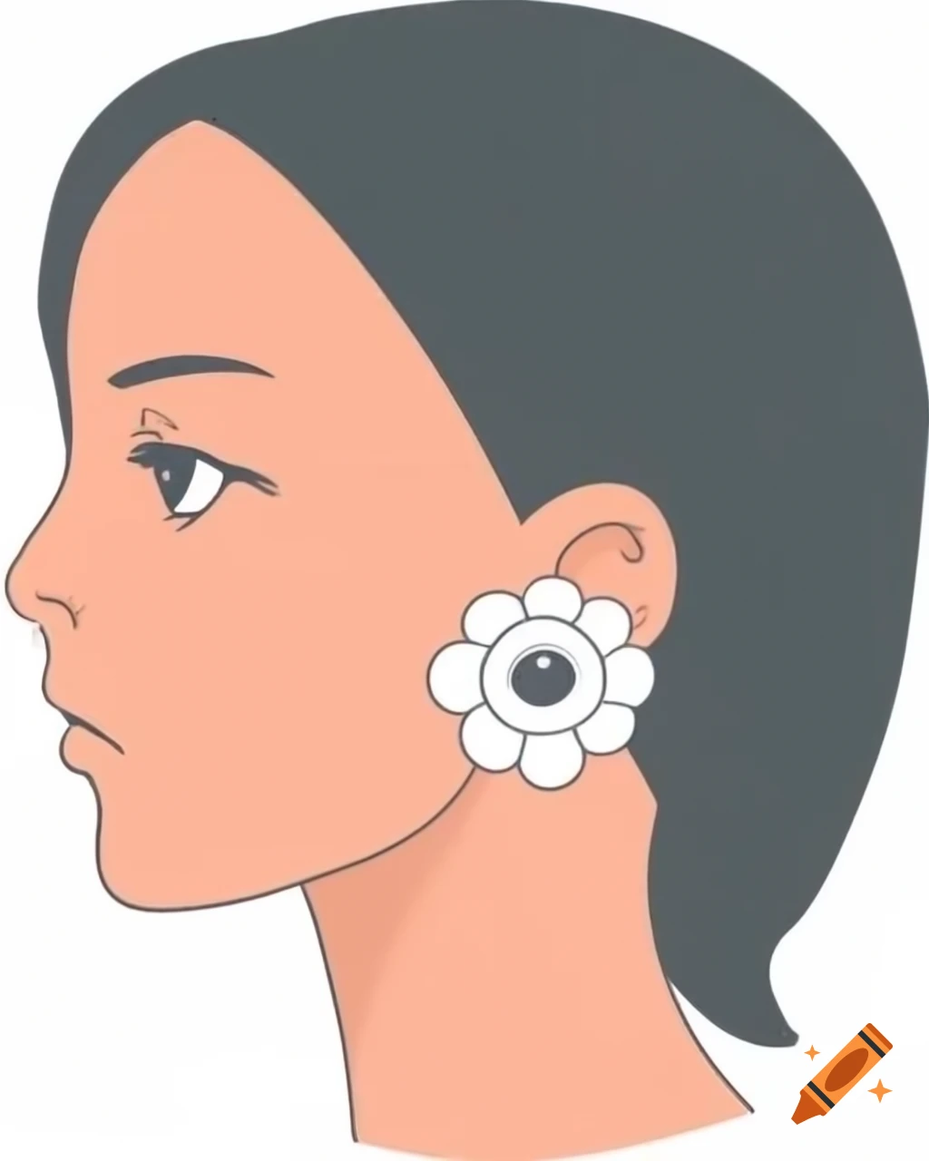 Girl with a Pearl Earring reimagined in Takashi Murakami's style