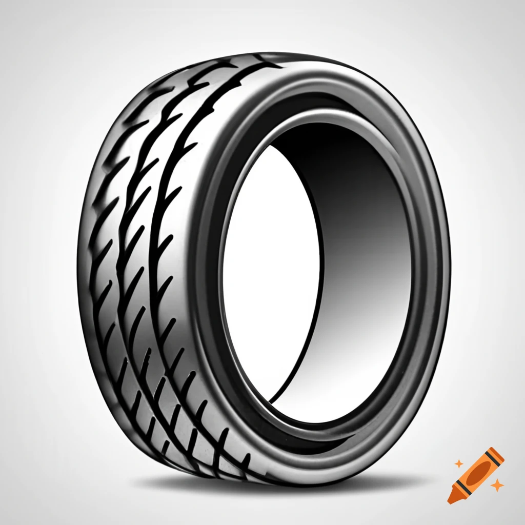 Racing tyre on asphalt