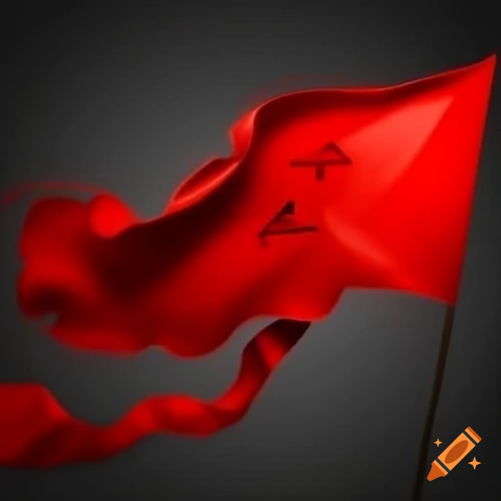 Red battle flag design