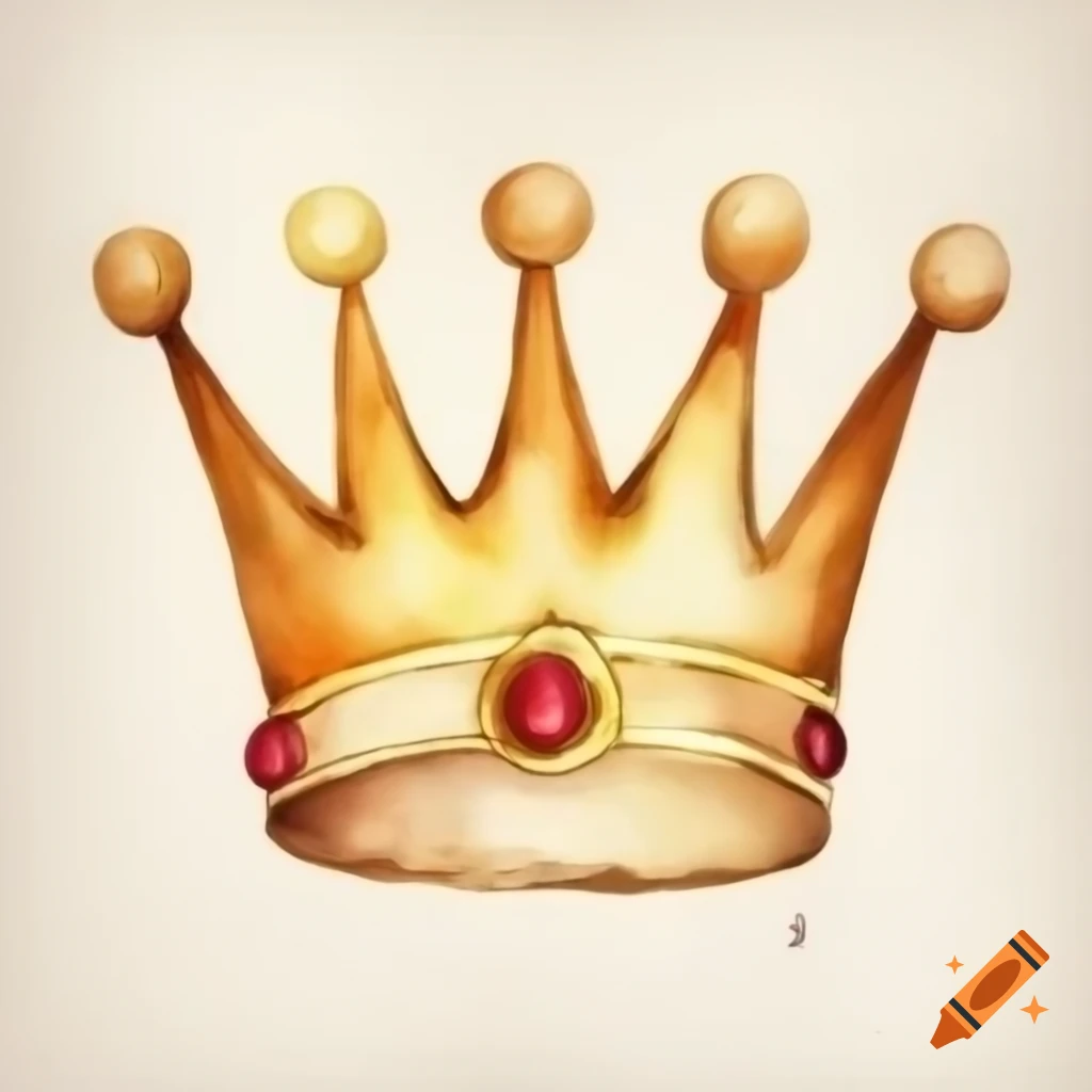 Watercolor illustration of a crown
