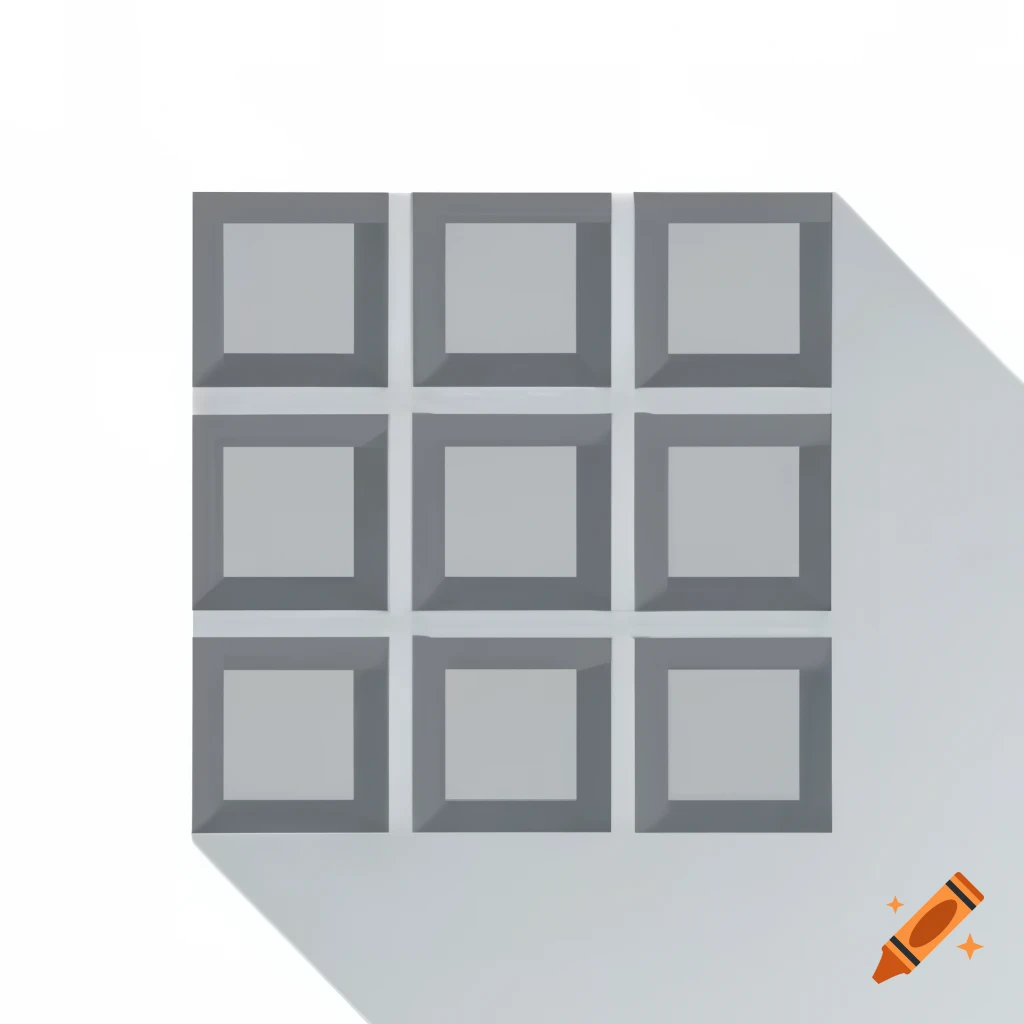 Grey overlapping tiles with drop shadow effect