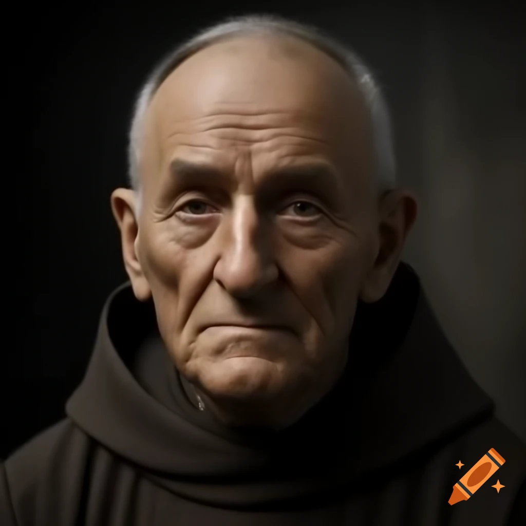 Realistic portrait of a kind renaissance friar