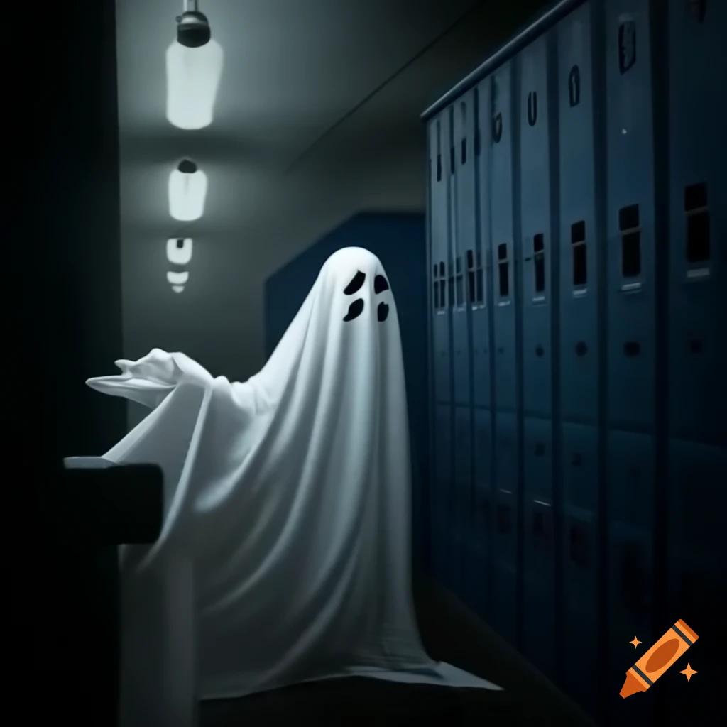 Removing ghost from locker, possibly spooky scene
