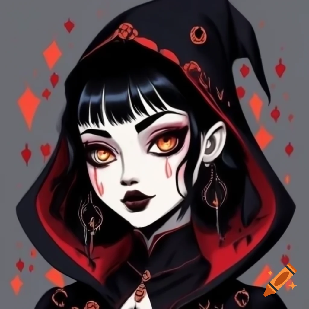 Gothic style drawing showcasing intricate details