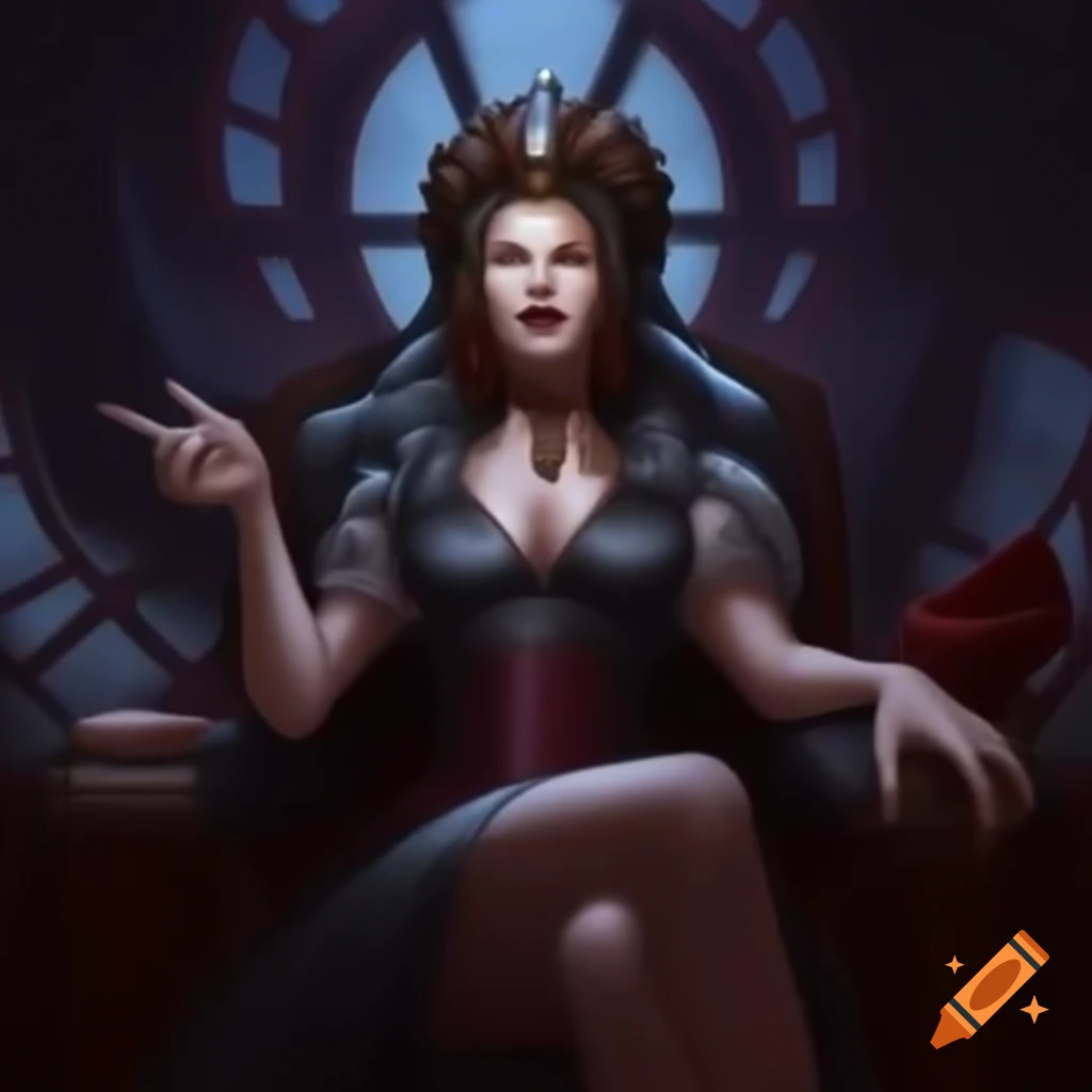 Alien Mothership Queen with confident demeanor and amusing dialogue