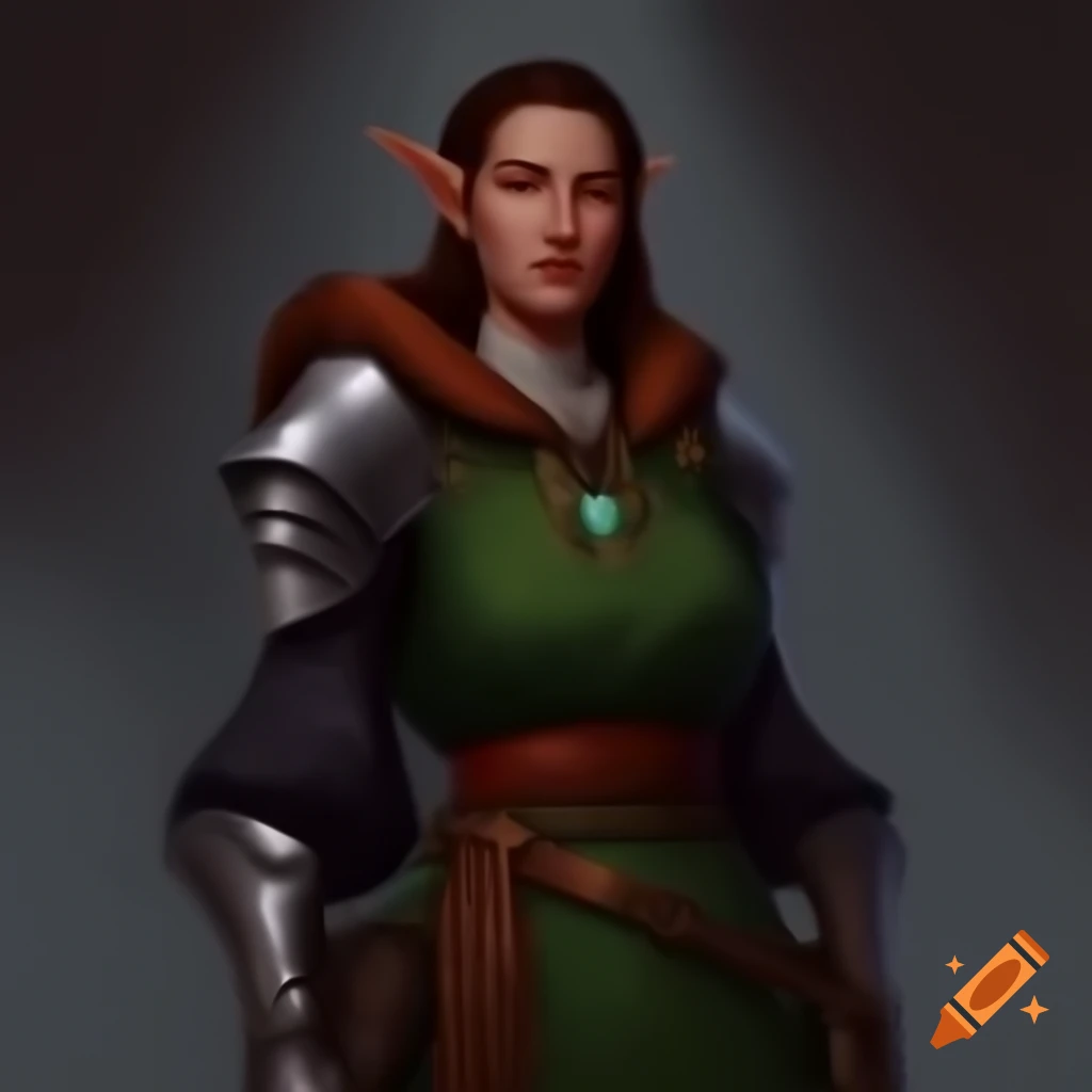 Female Dalish elf in casual wear inspired by medieval and England aesthetics