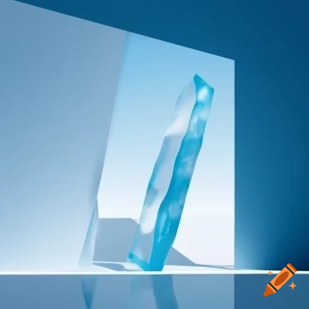 3D framed ice board displayed at an angle