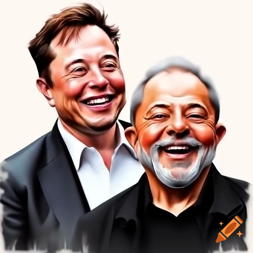 Elon Musk and Lula Da Silva laughing together