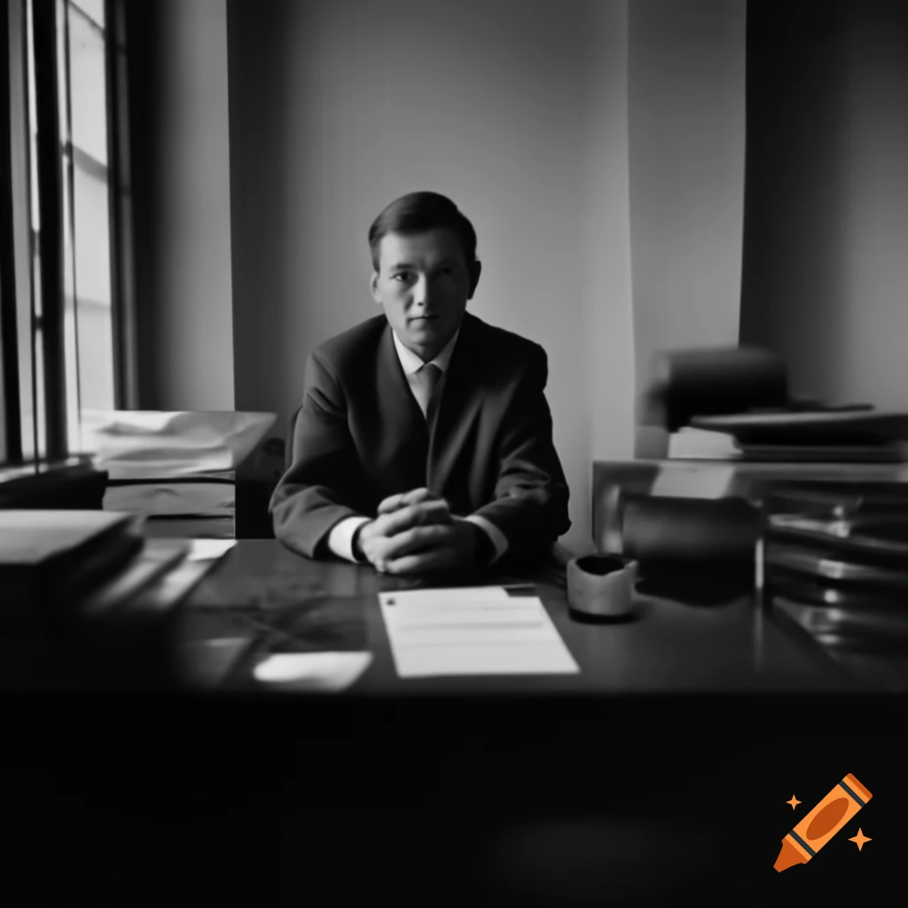 Corporate worker sitting sadly at desk, depicting workplace stress