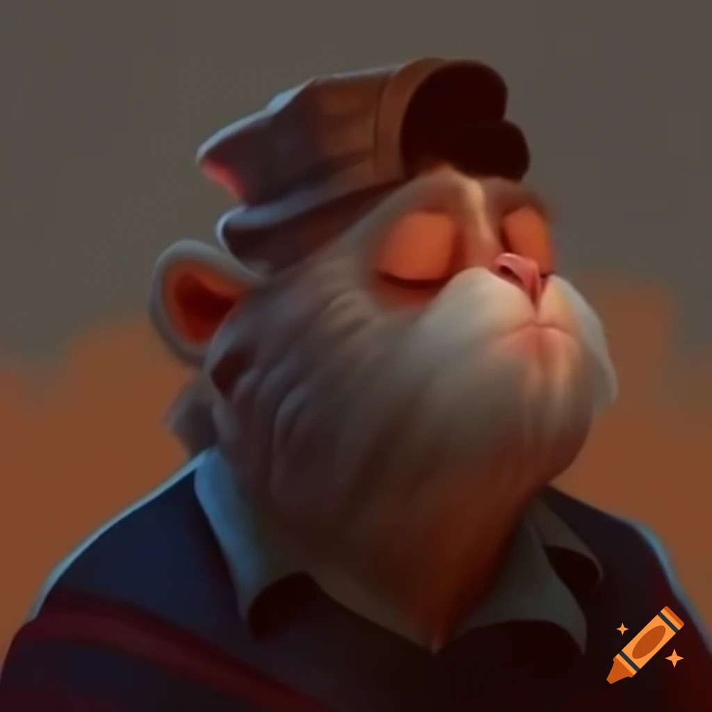 Mythical creature blending human and Womble characteristics