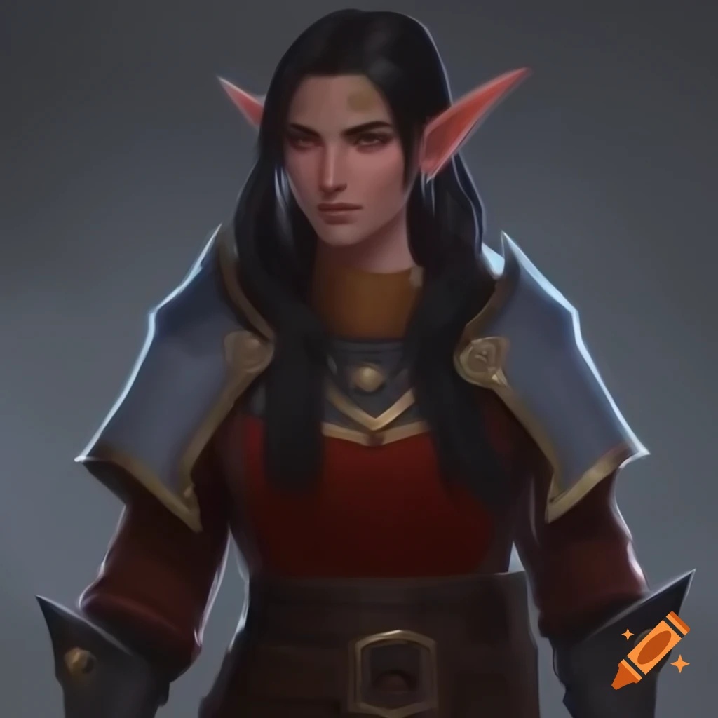 Female Dalish elf from Dragon Age: Inquisition in casual medieval-inspired outfit