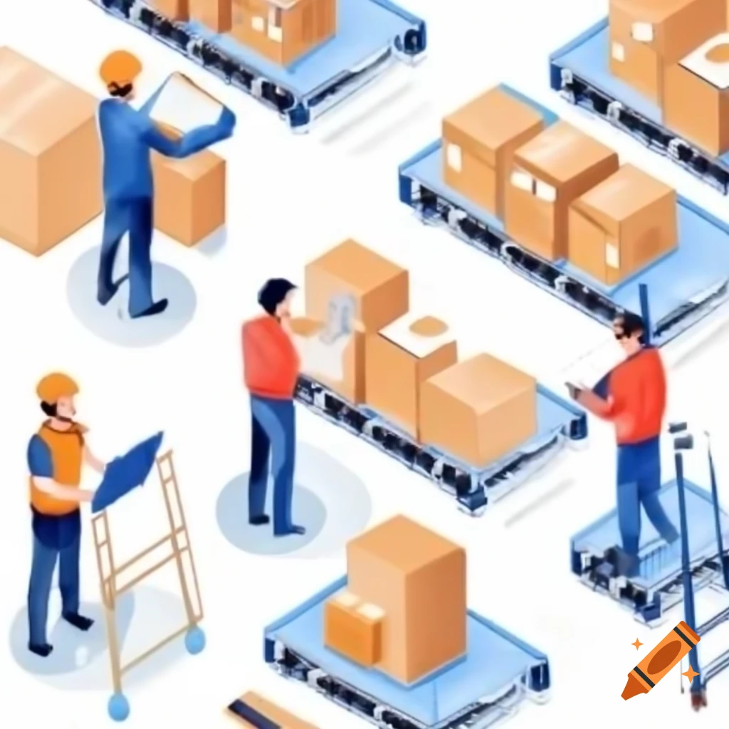 Efficient teamwork in a busy warehouse environment