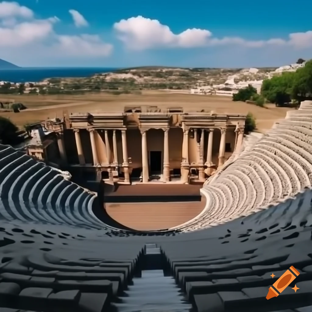Typical Greek theatre architecture