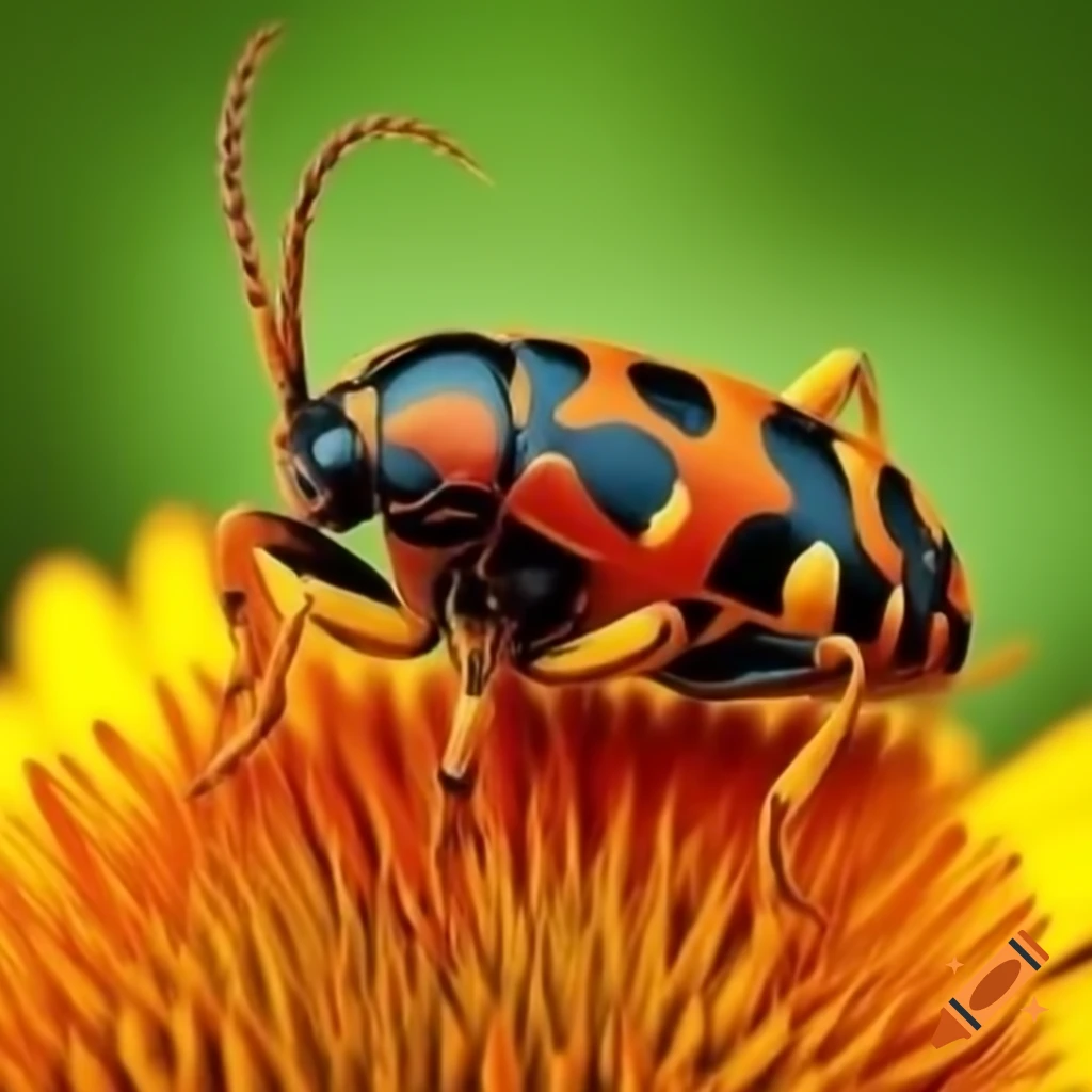 Close-up of a flea, small parasitic insect