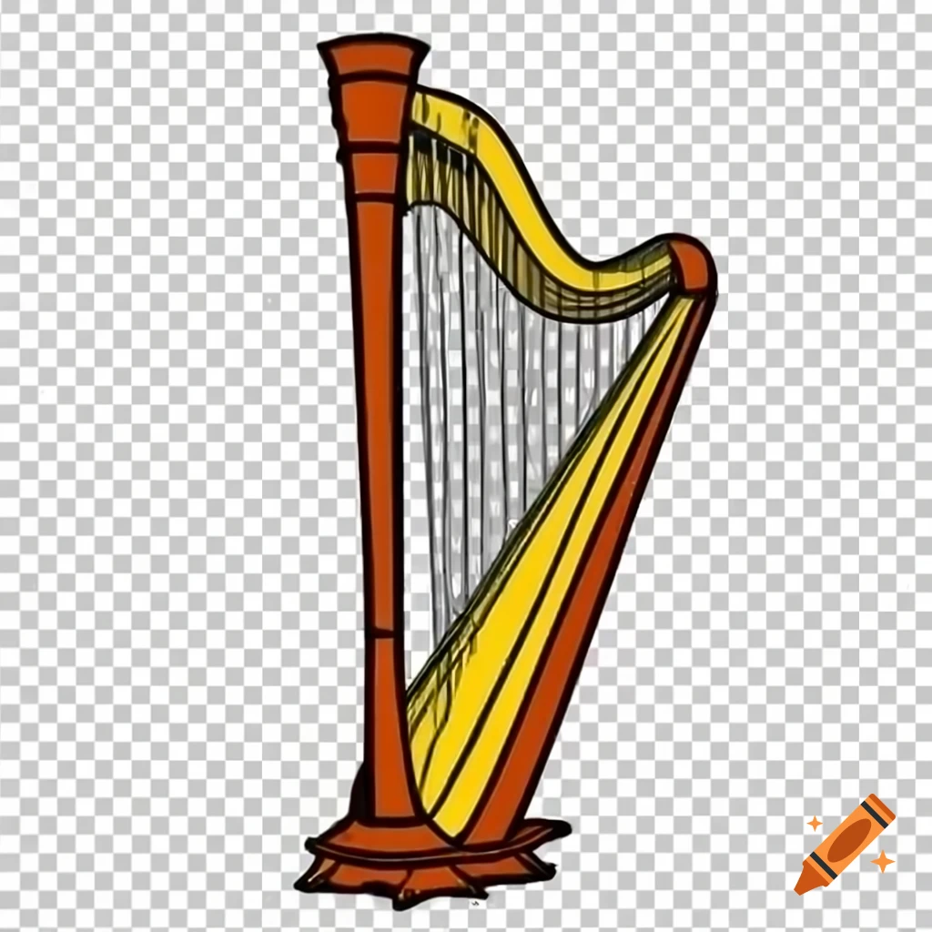 Harp clip art illustration