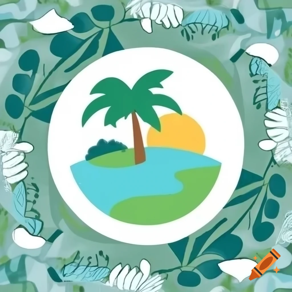 Island themed circle logo featuring the words Mariana Neneez