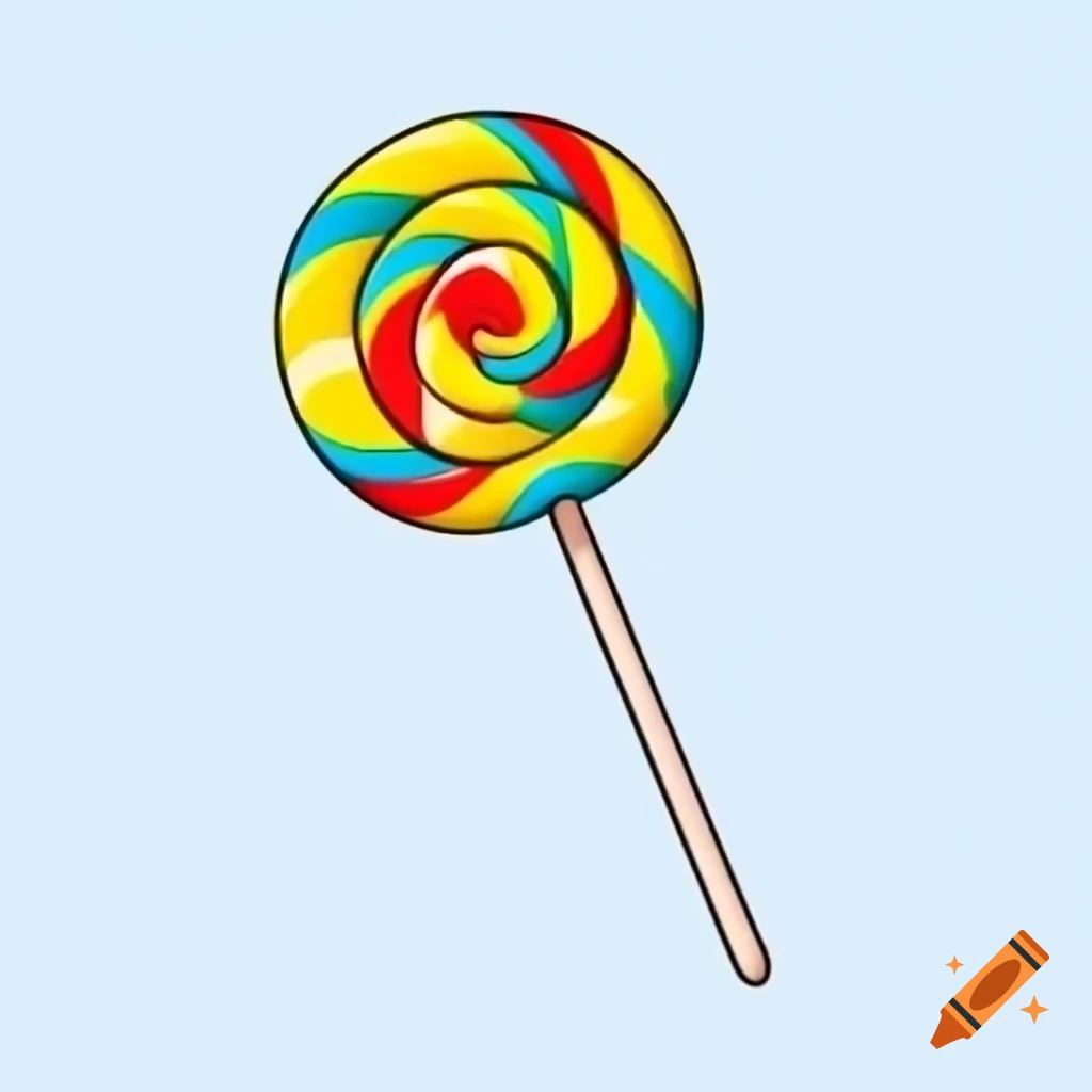 Colorful lollipop on white background