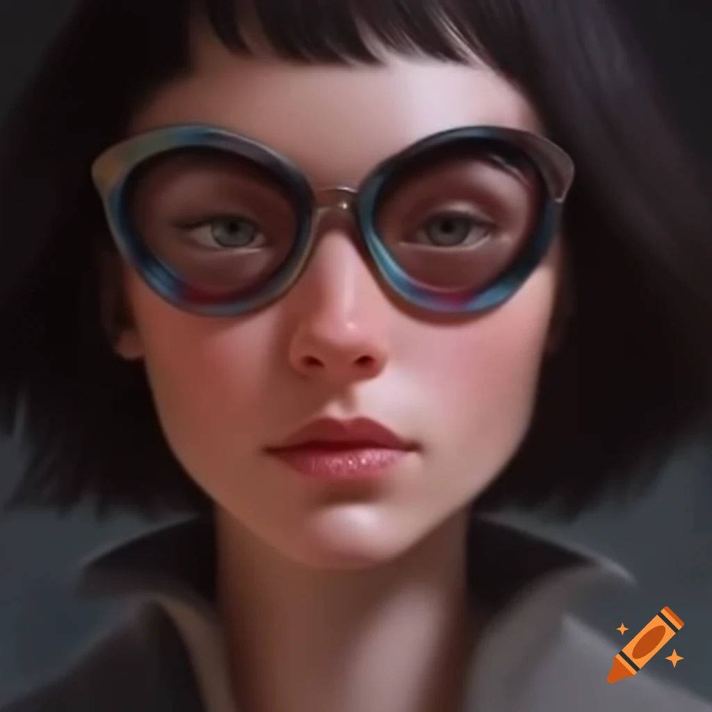 Happy woman in comic style