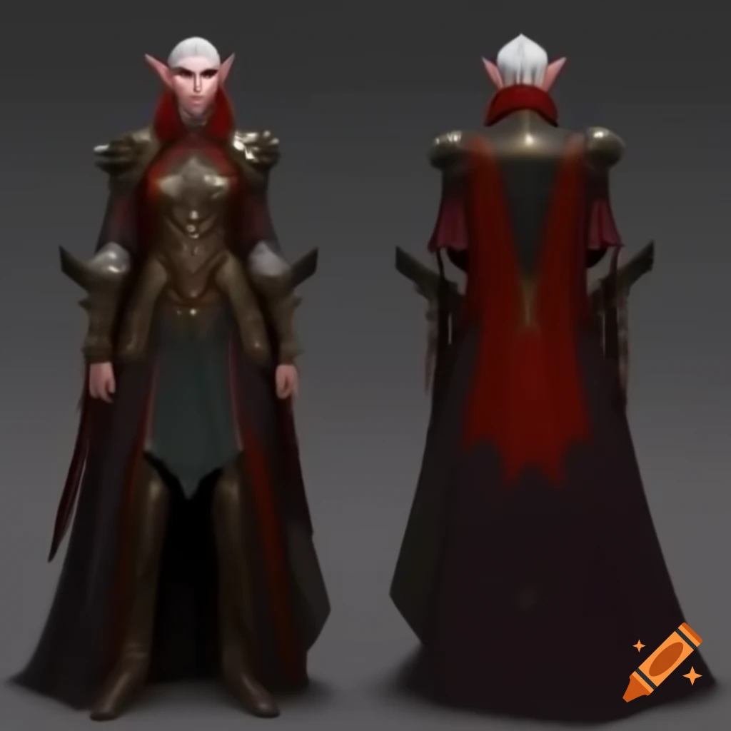Female Dalish elf in casual wear inspired by medieval and early English aesthetics from Dragon Age: Inquisition