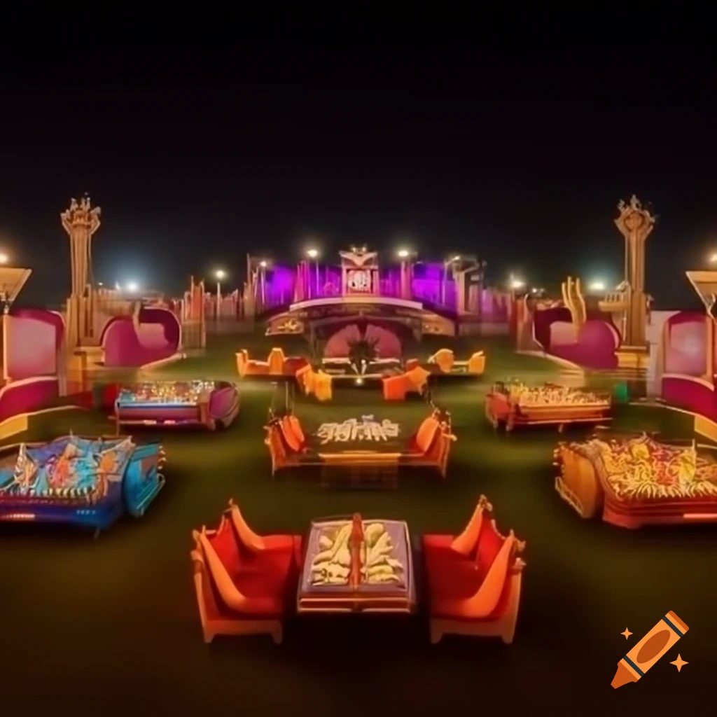 Vibrant food festival with open field and VIP lounge by MASALA KART