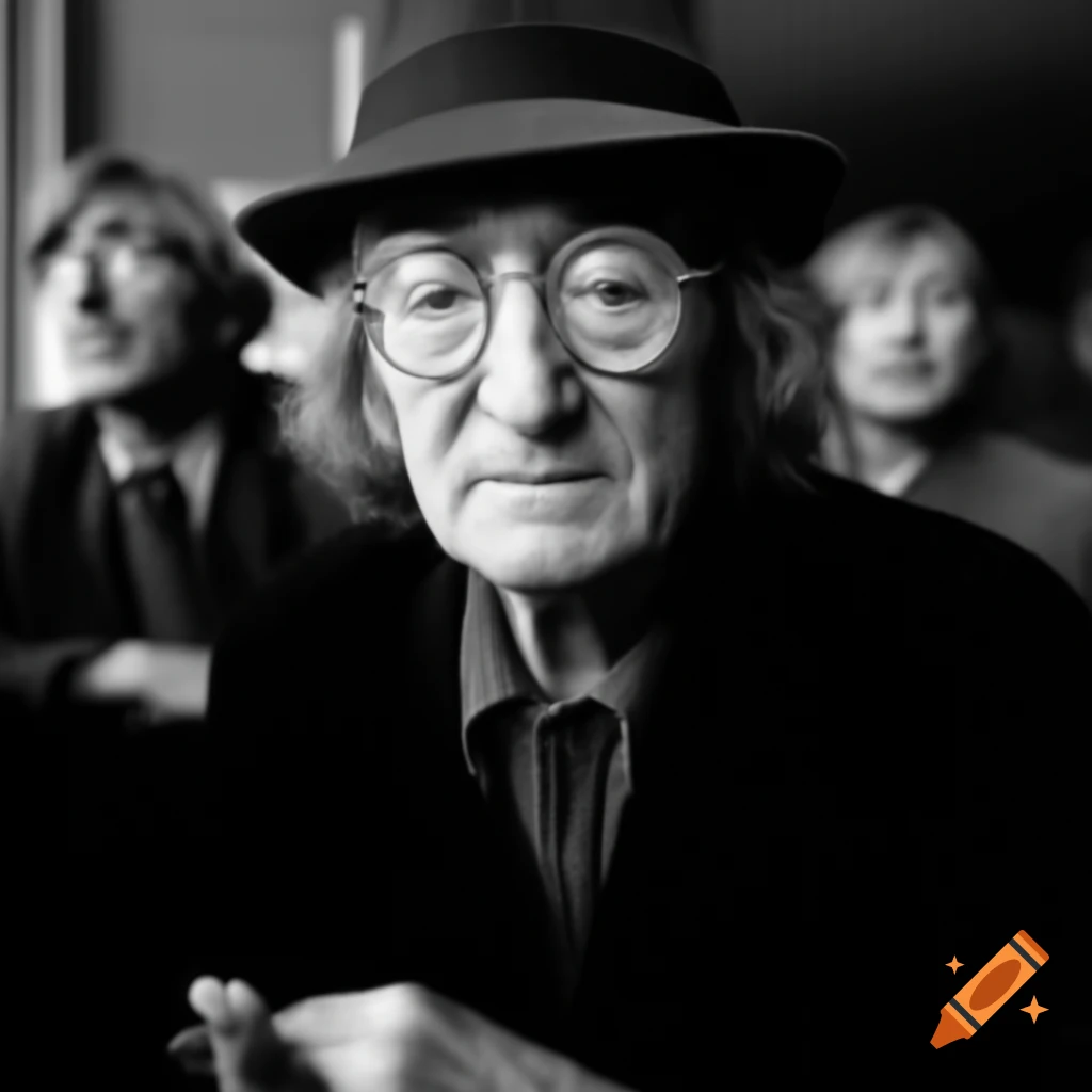 John lennon portrayed as an elderly man on craiyon
