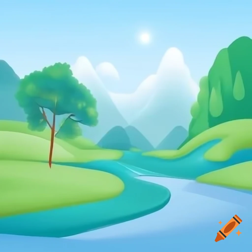Tranquil landscape conveying peace with the phrase 'be happy'