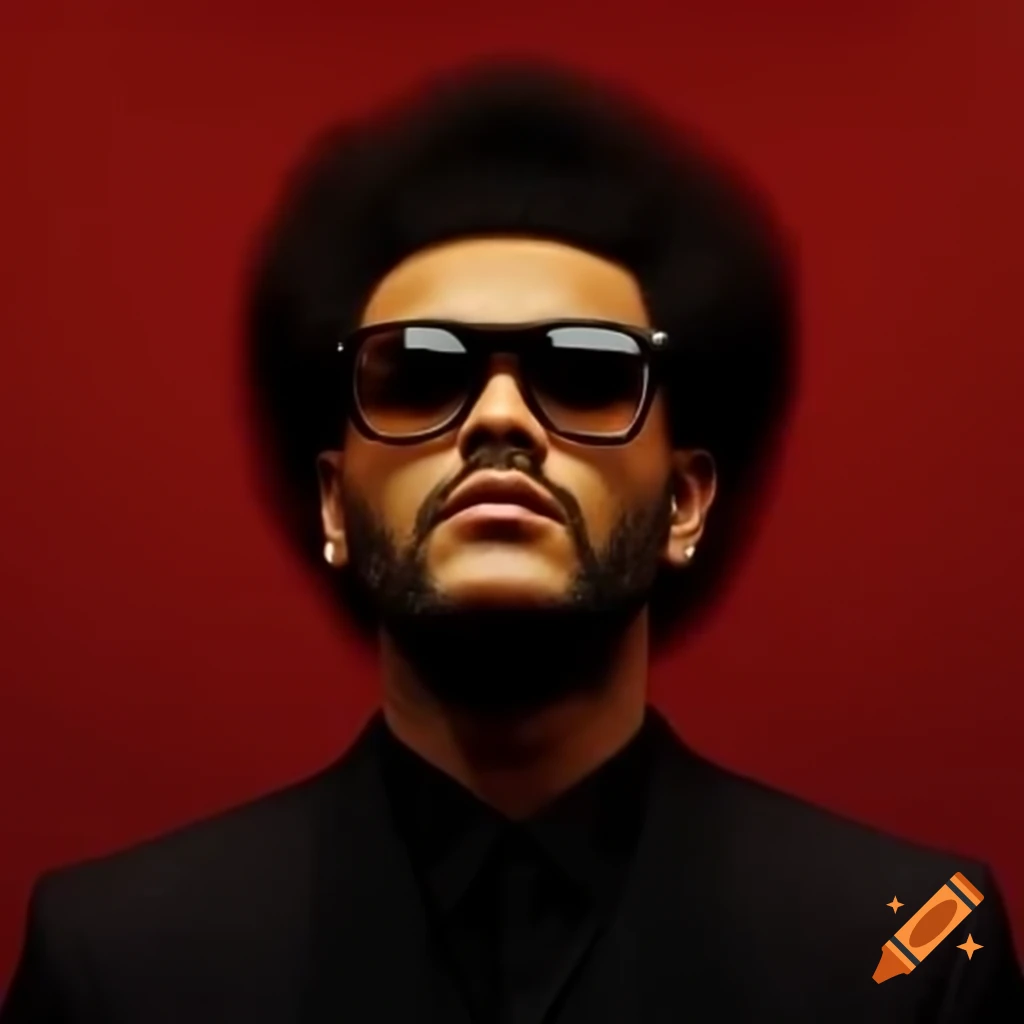 The Weeknd's HURRY UP TOMORROW era, vibrant and artistic theme