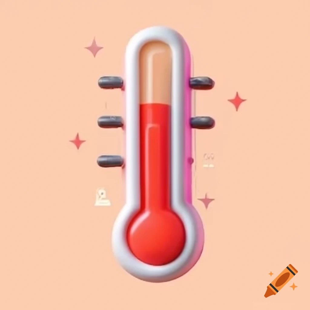 Thermometer on a white background