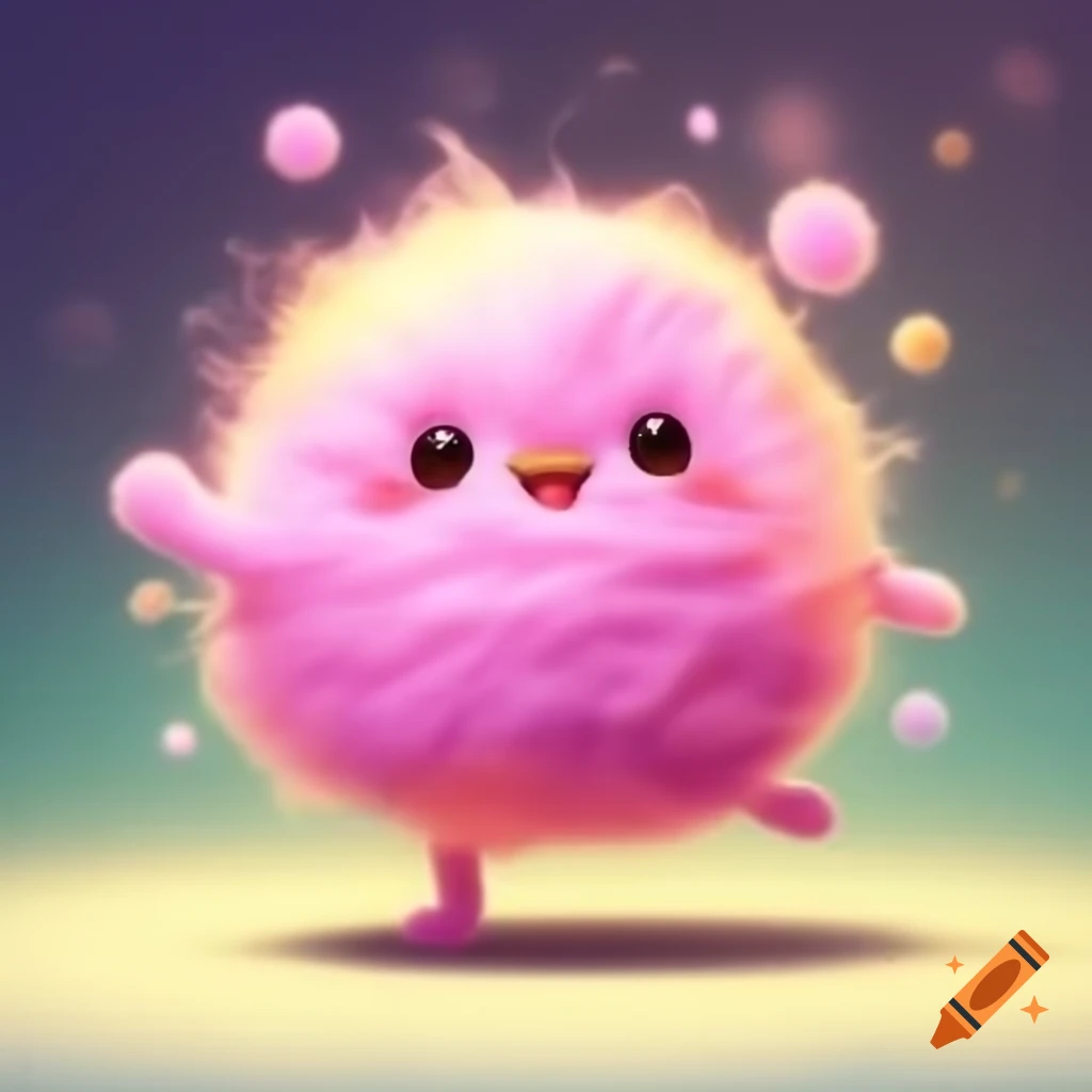 Adorable flufflepuff character dancing