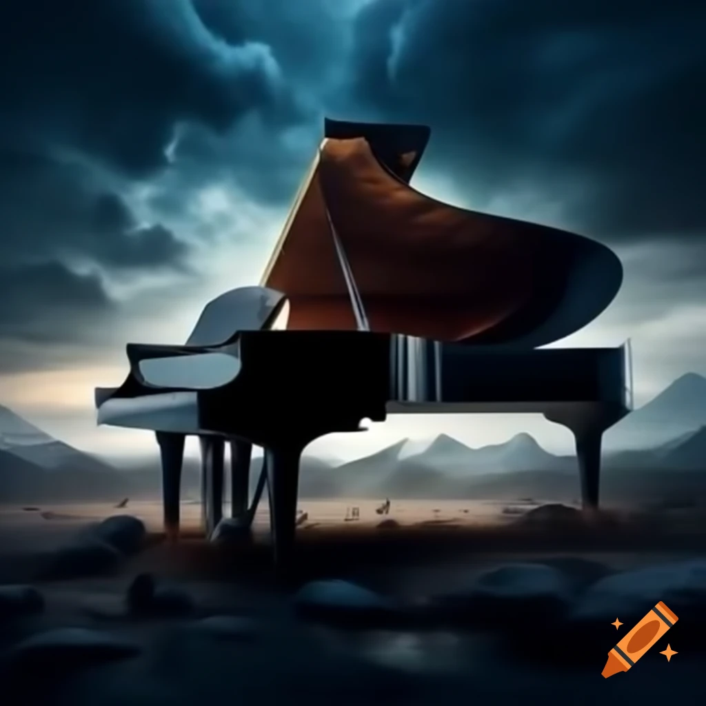 Thumbnail design for 'PIANO PERFECT' with dark layout in landscape orientation