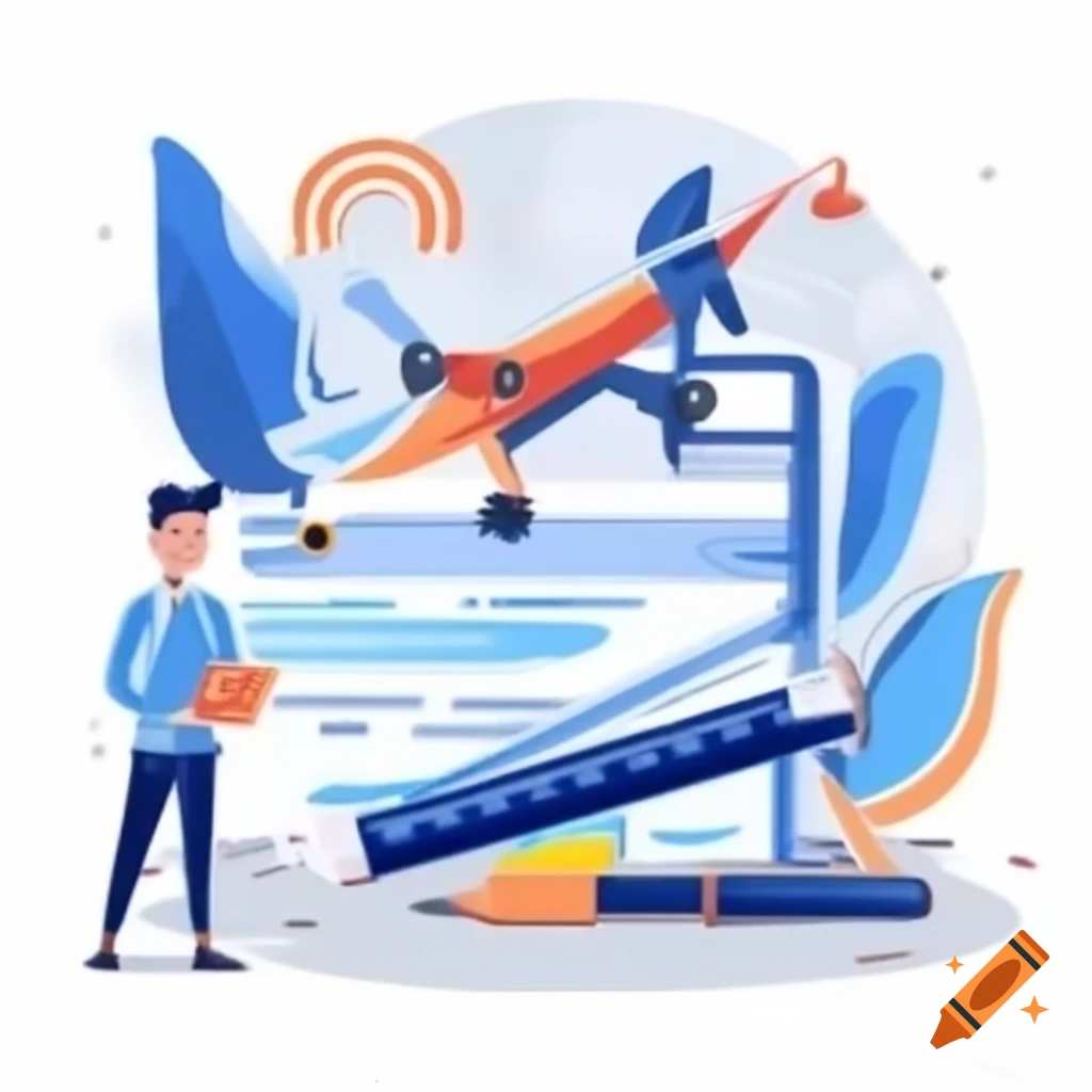 Office team with airplane tools