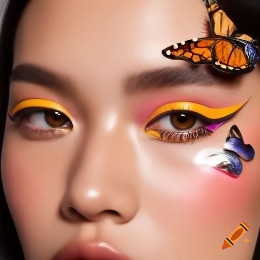Almond eye makeup with natural lightweight soft strip lashes on a