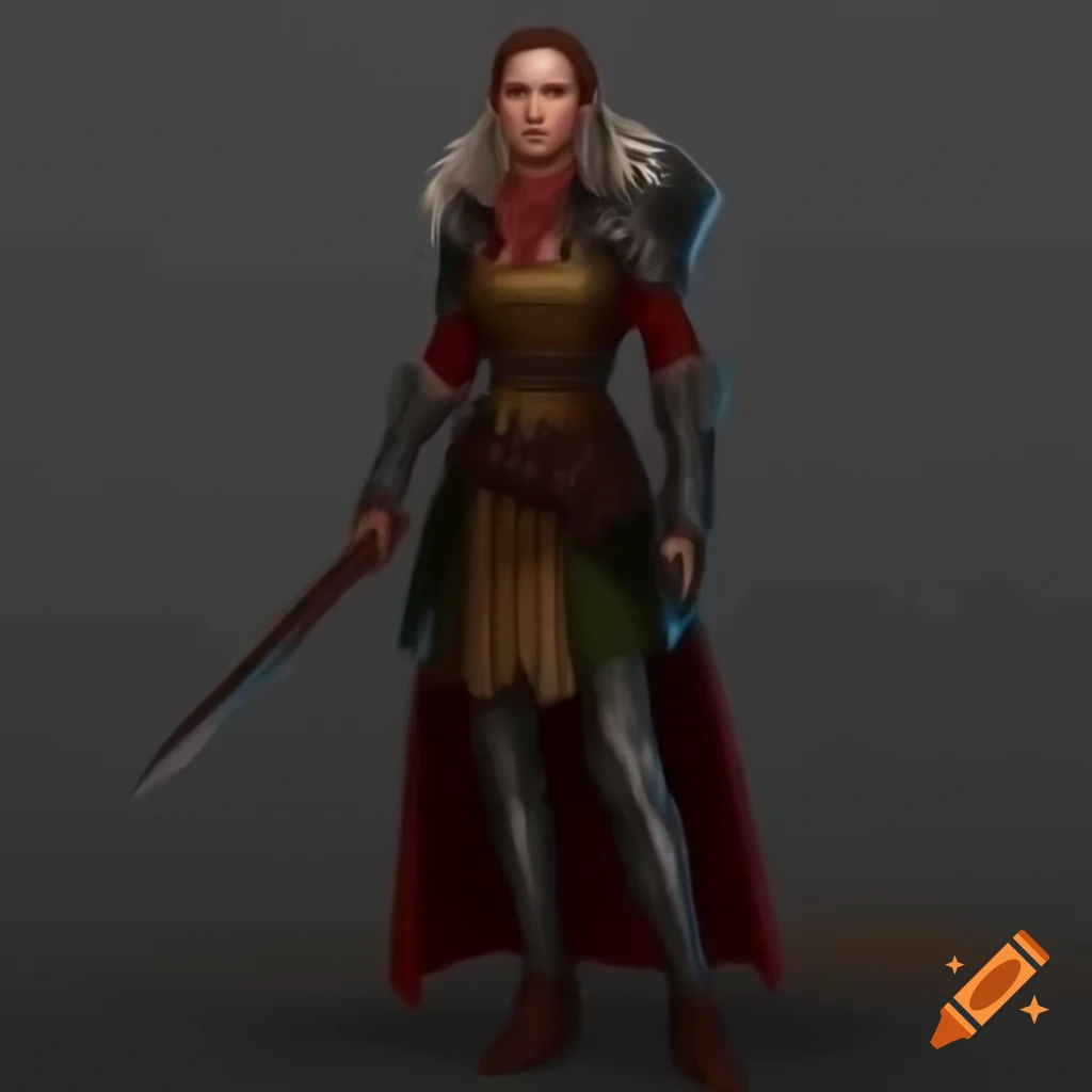 Female Dalish elf in casual wear inspired by medieval aesthetics from Dragon Age: Inquisition