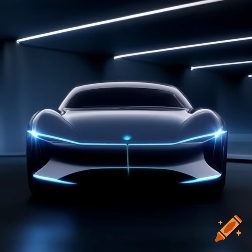 Futuristic electric Hindustan Motors concept coupe with round LED headlights