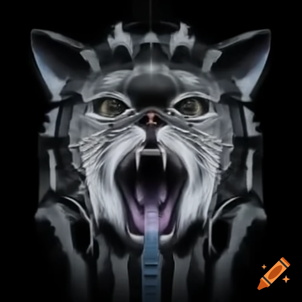 Uptempo hardcore album cover featuring a white cat with a surreal design
